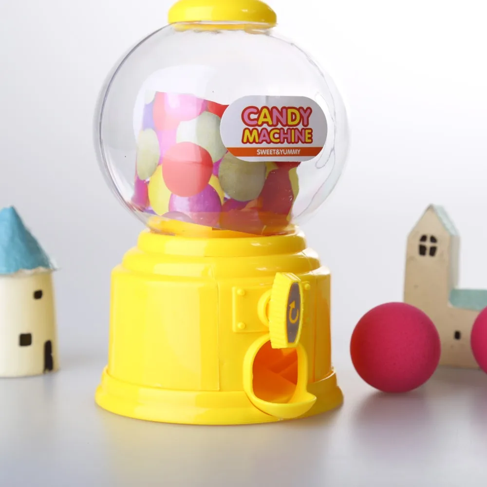 Kreatívne Roztomilý Sladkosti Mini Candy Stroj Bublina Žuvačku Dávkovač Mince Banka Deti Hračky Skladu Cena Veselé Narodeniny Darček