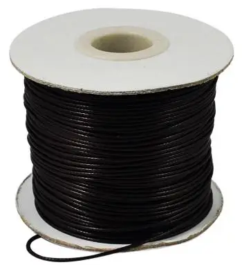 Kórejský Nepremokavého Polyesteru Kábel, Perličiek Kábel, Čierny, 1,5 mm, o 185yards/roll