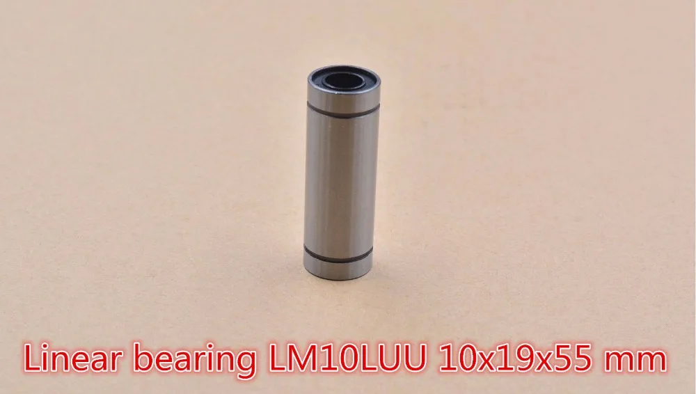 LM10LUU 10mmx19mmx55mm 10 mm lineárne guľkové ložisko puzdro pre 10 mm rod koleso hriadeľ cnc 1pcs