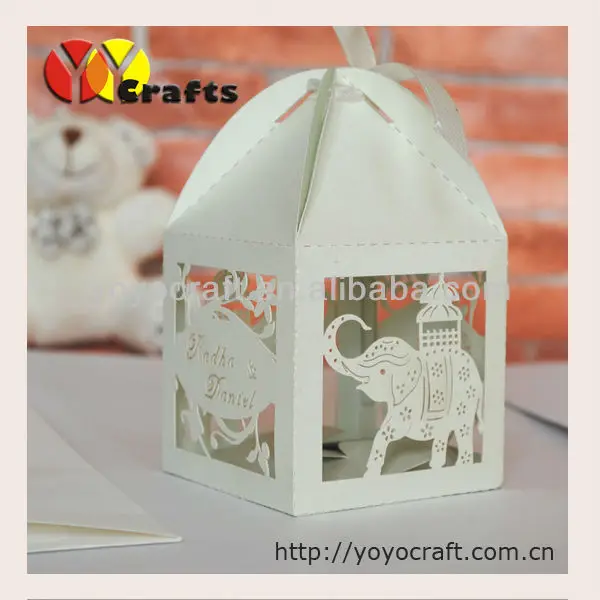 Malý slon svadobné zdvorilosti darčeky slon sviečka box dieťa sprchovací box dekorácie