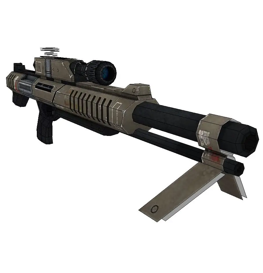 Mass Effect M-98 Čierna Vdova Sniper Puška 3D Papier Model DIY 1:1