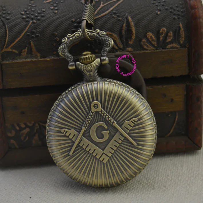 Móda quartz Murárov Slobodomurárstva muž vreckové hodinky klasické vintage starožitné Prívesok G fob hodinky antické bronzové klasické retro