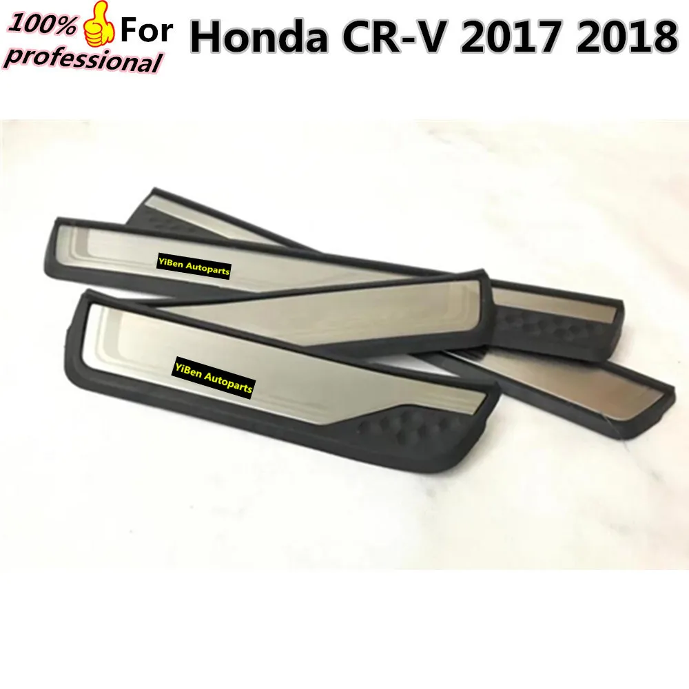 Na Honda CRV CR-V roku 2017 2018 auto Nehrdzavejúcej ocele/ABS chrome pedál Dvere, parapetné šúchať doska rám, Vonkajší Kryt prahu 4pcs