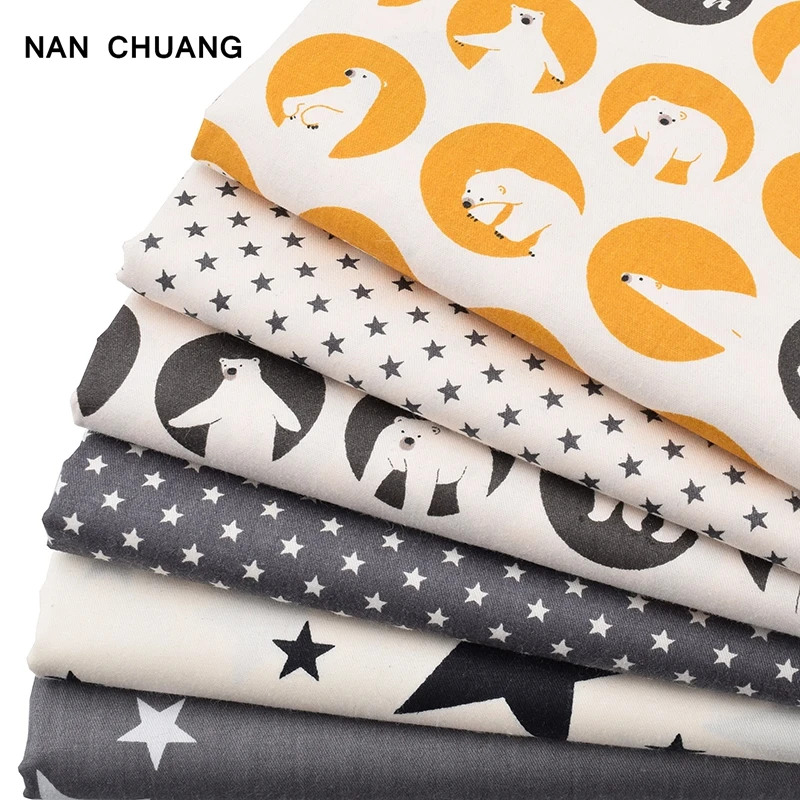 Nan Chuang 6Pcs/Veľa Kreslených Medveď Série Keper Textílie Tissule Handričkou DIY Šitie, Prešívanie Materiálu Zväzku Pre Baby&Detí 40x50cm