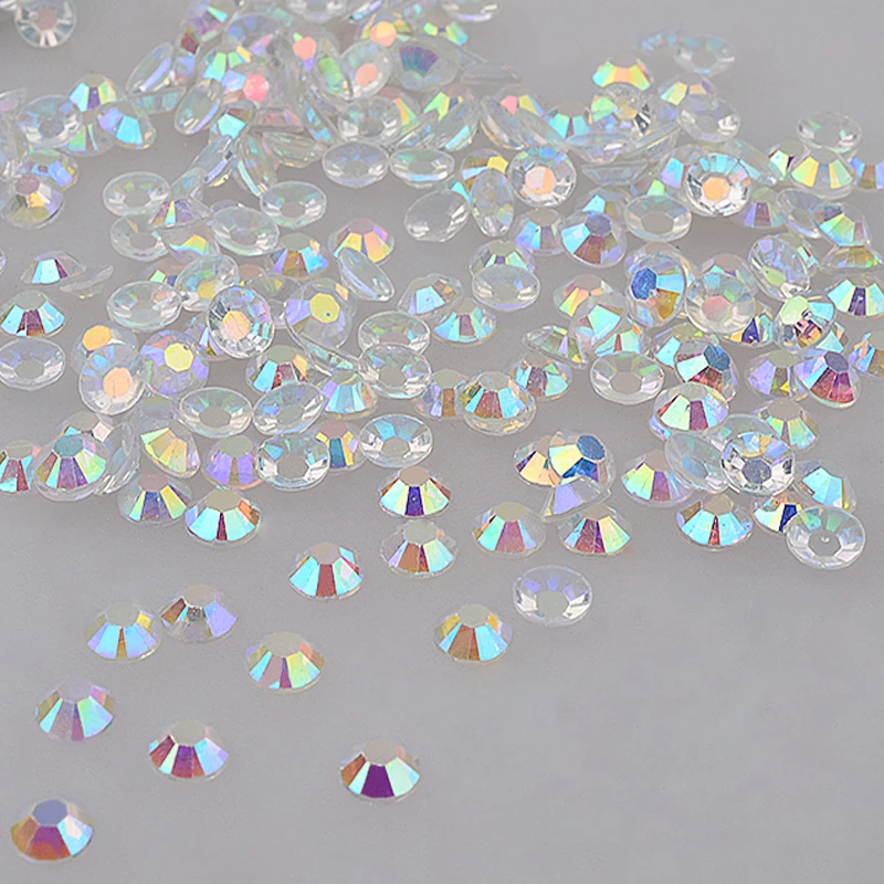 Nové 1000pcs/pack Crystal Clear Jelly AB Farba Nail Art Živice Kamienkami Non rýchlu Opravu, Nail Art, Ozdoby Príslušenstvo