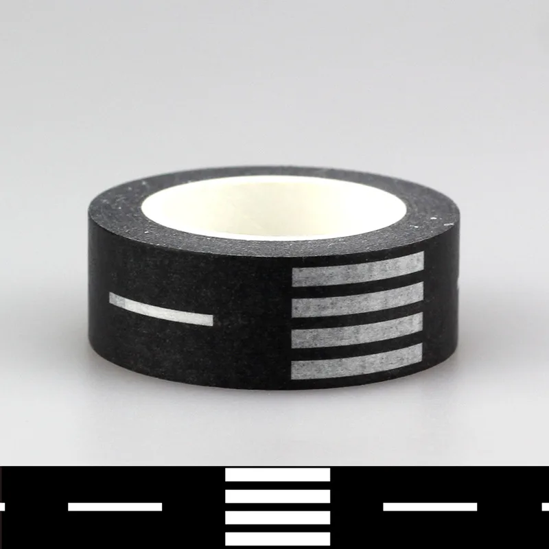 NOVÉ 4X 15mm, Čierny VYSOKÝ SPÔSOB Pásky nastaviť na Vianoce Tlač Plavidlá zápisník DIY Sticky Deco Maskovanie Japonský Papier Washi Páska 10 m