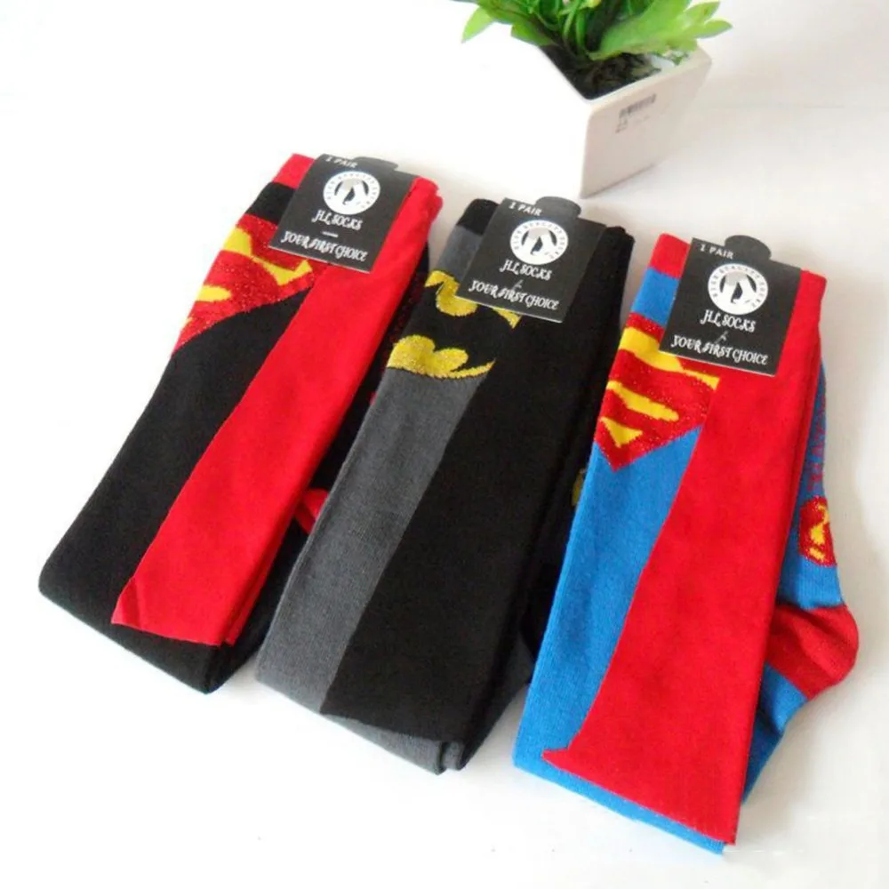 Nové Deti Futbal Ponožky Funnt Cosplay Ponožka Super Hrdina Superman, Batman Kolená Vysoké Futbal S Cape Pohode