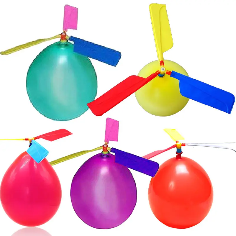 Nové Náhodné Farby 10Pcs Nastaviť Balóny Vrtuľníka Lietanie S Píšťalkou Deti Hrať Zábavné Hračky Balón Vrtule Dieťa, Hračky, BS