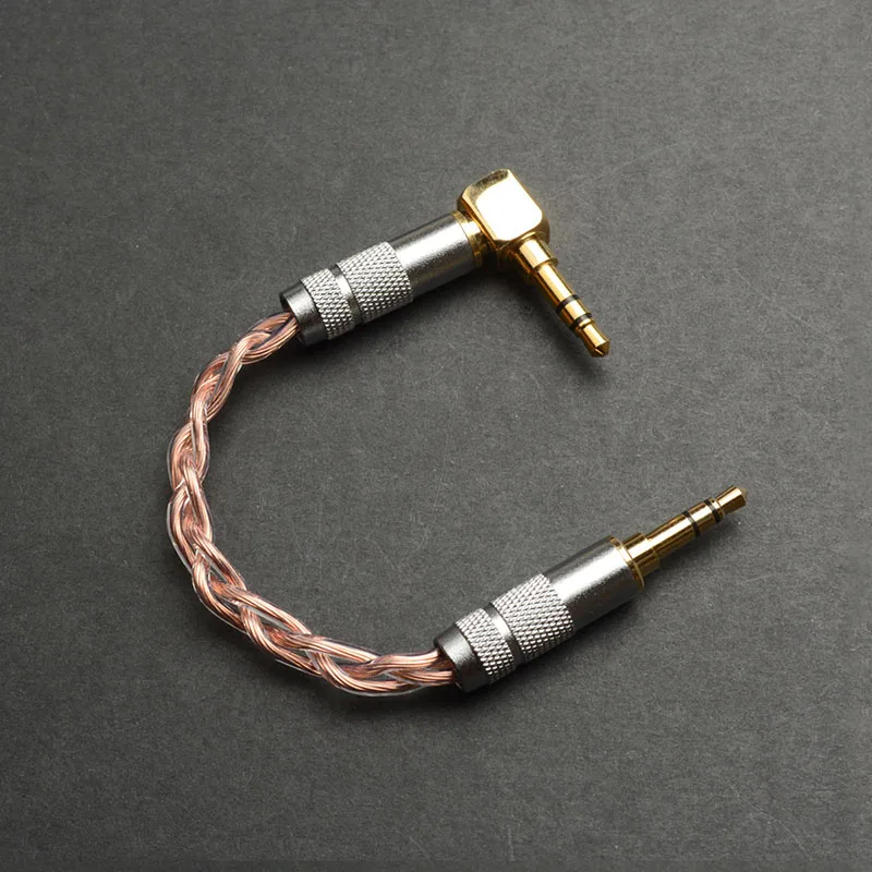 OKCSC Samec Samec Audio Stereo Kábel AUX Pripojenie 3,5 mm jack Pre Slúchadlá Zosilňovač L Typ jednej strane