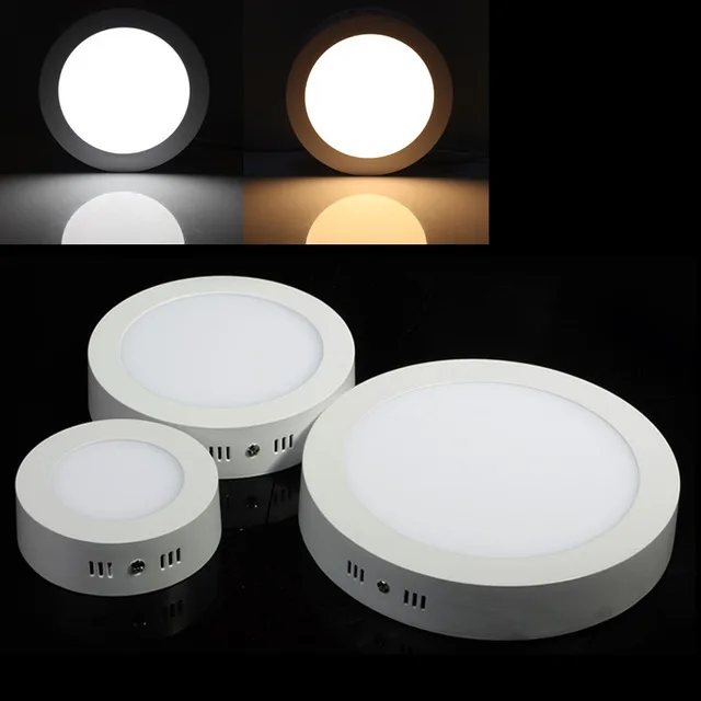 Okrúhle LED Povrchovú montáž Stropné svietidlo 6W 12W 18W AC85-265V Pre Domáce Spálňa, kuchyňa, Izba panel osvetlenie