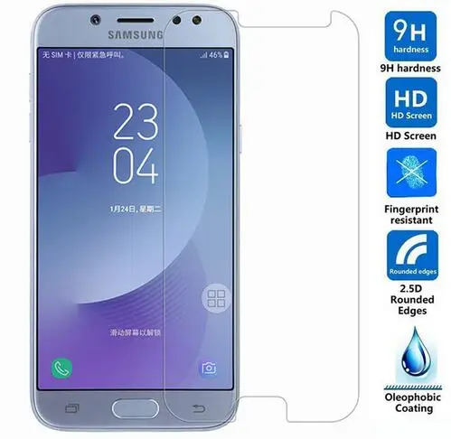 Pre Samsung Galaxy J5 2017 Tvrdeného Skla 9H Ochranný Film nevýbušnom Predné Stráže LCD Screen Protector Pre J5 Pro J530