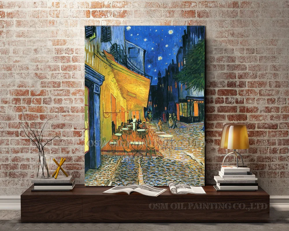 Profesionálny Umelec Reprodukcia dvoch verziách Vysokej Kvality Noc Kaviareň olejomaľba Van Gogh Plátno Umenie olejomaľba