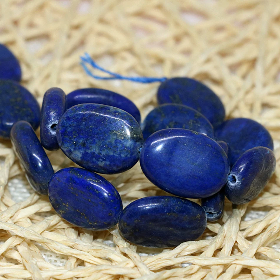 Prírodné Lapis Lazuli krásne 13x18mm Oválne kameň hot predaj voľné Korálky diy Šperky robiť 15 palcov A++ GE4011