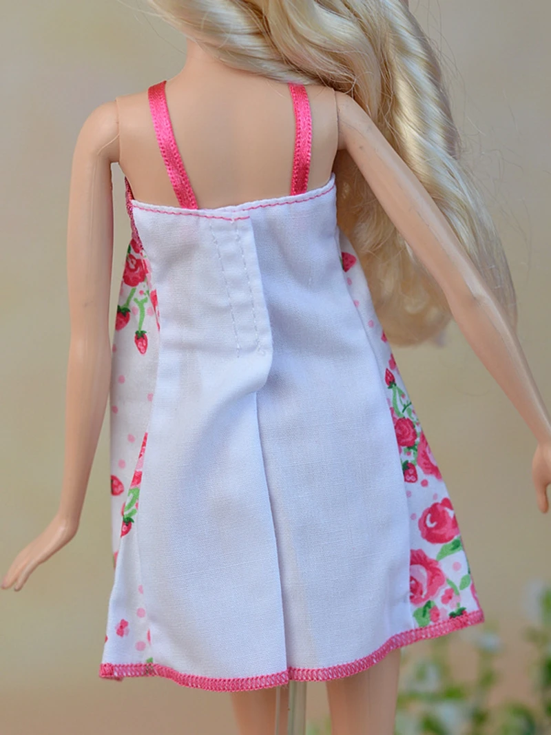 Ružová Módne Bábiky Oblečenie Celkom Za-line Bežné Šaty Pre Bábiky Barbie Jeden Kus Vestido Šaty Pre 1/6 BJD Bábika Šaty
