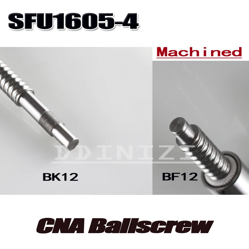 SFU1605 L 600 mm RM1605 600mm SFU1605-4 Valcované guľôčkovej skrutky 1pc+1pc ballnut + end obrábania pre BK/BF12 štandardné spracovanie
