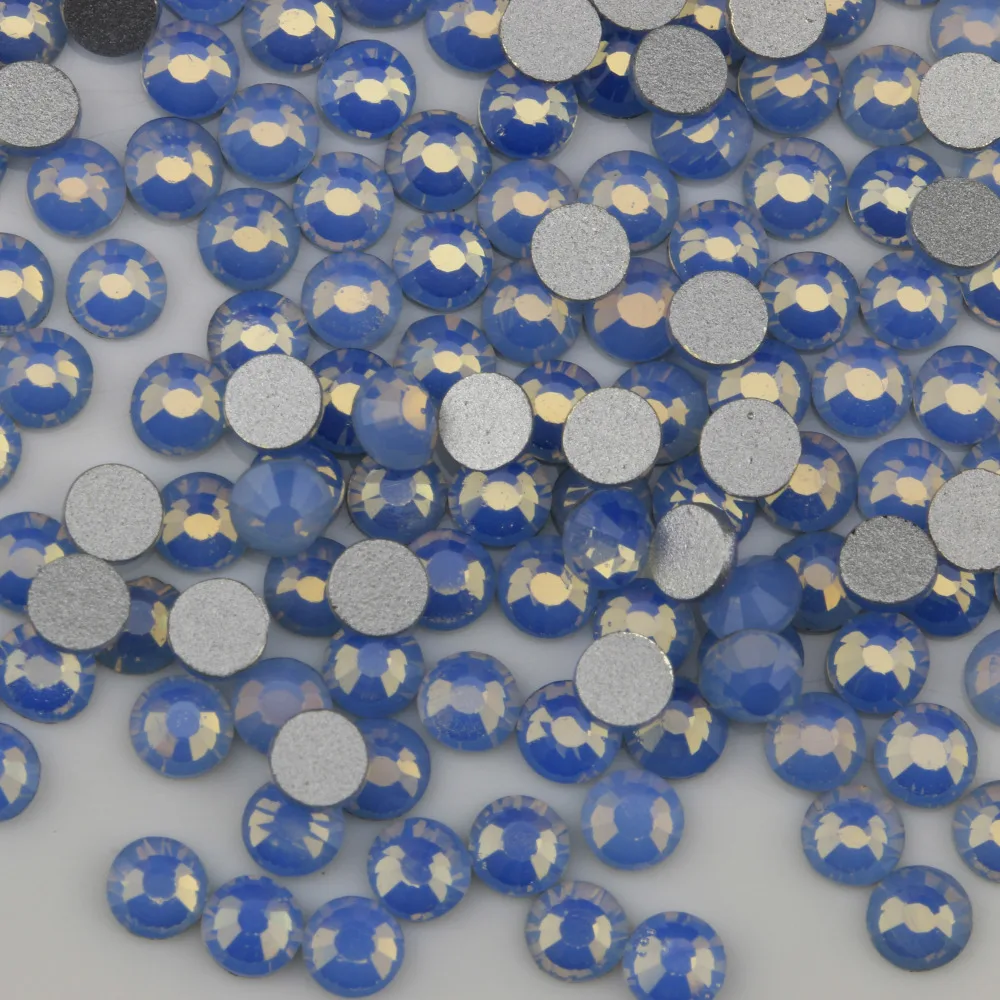 Ss6 (1.9-2.1 mm) Modrý Opál NON-rýchla oprava Kamienkami, 1440pcs/Veľa, Ploché Späť Lepidlo Na Crystal Kamene na Klinec Umenie