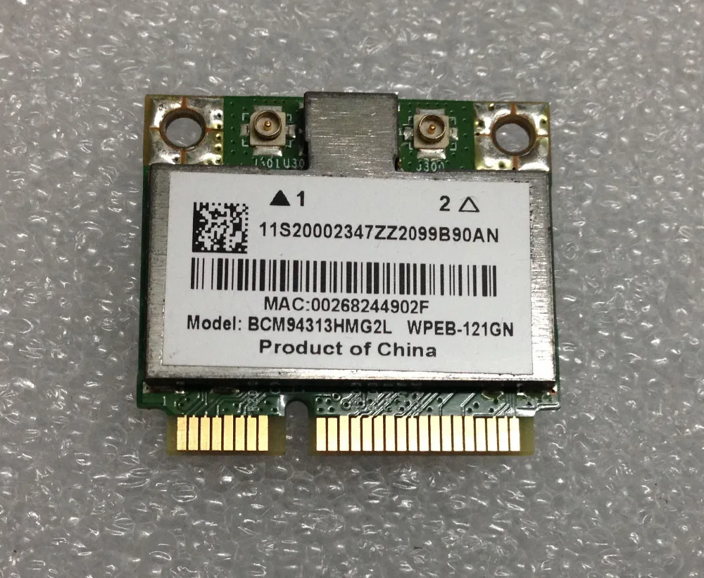 SSEA Nové Pre BroadCom BCM94313HMG2L BCM4313 150Mbps Half MINI PCI-E Wlan (Bezdrôtová Karta WIFI pre lenovo B560 V560 G555 G560 Z560