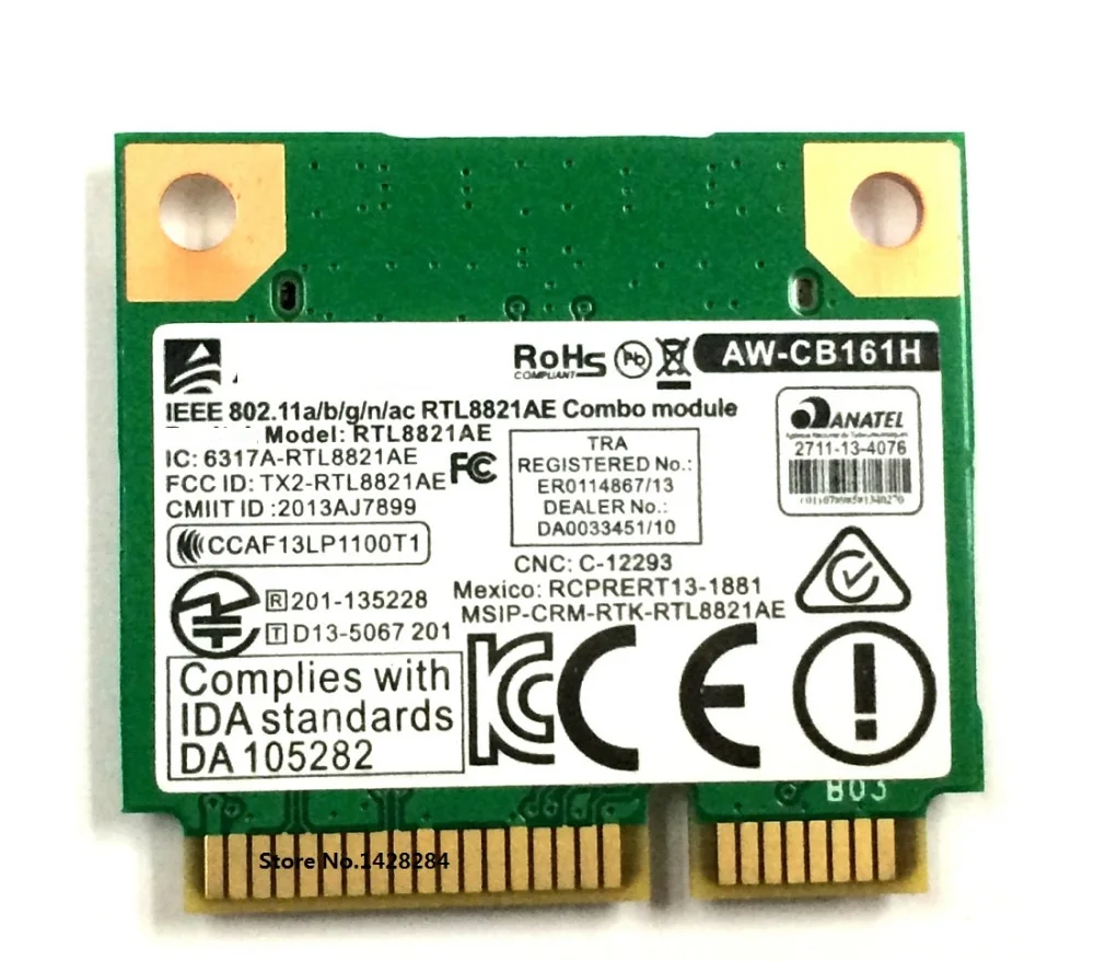 SSEA WiFi, Bluetooth 4.0, Kombinovaná Karta Realtek RTL8821AE 802.11 a/b/g/n/ac 2.4/5.0 GHz MINI PCI-E Bezdrôtovú kartu, 433Mbps