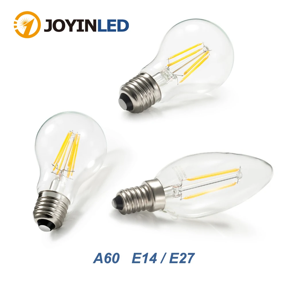 Stmievateľné Lampa 2W 4 W 8W LED Žiarovka E27 E14 Žiarovky, Ľahké Lano na Čítanie Edison Sviečkové Žiarovky Retro Volfrámu Luster Osvetlenie