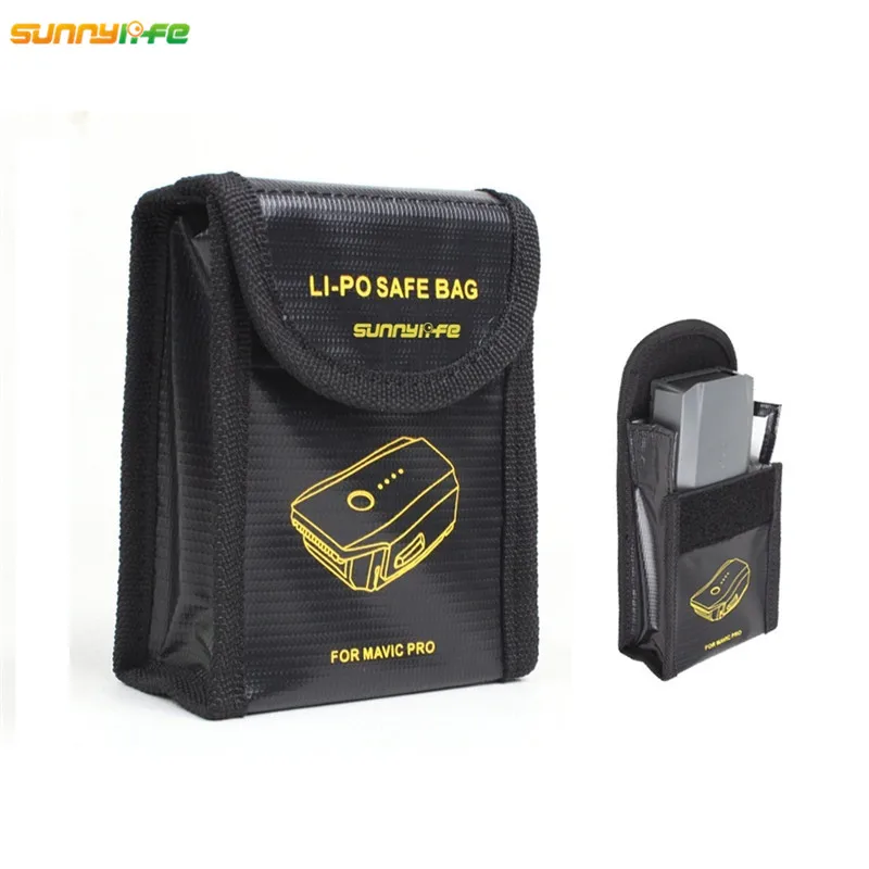 Sunnylife 3ks DJI Mavic PRO Lipo Batérie v nevýbušnom Bezpečné Taška Mavic Pro Batéria Ohňovzdorné Prípade Vlákniny Úložný Box Chránič