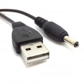 USB 2.0 TYP MUŽA NA 3.5 mm DC napájací Konektor Barel 5v Konektor kábla 80 cm