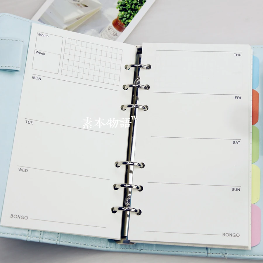 Voľné Notebook Adaptér Pre Základné A5 A6 Týždenný Plán S Voľnými Core Plánovač Filofax Notebook Cestovné Organizátor výplň papiere