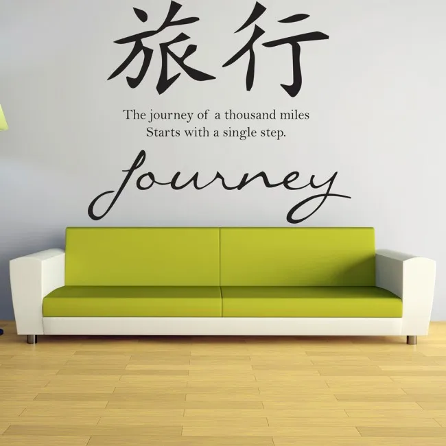 Vysoká Kvalita DIY Samolepky na Stenu Citácie Cesty Čínske Príslovie Čínsky znak Home Decor Art Obtlačky obývacia Izba Odtlačkový ZA161