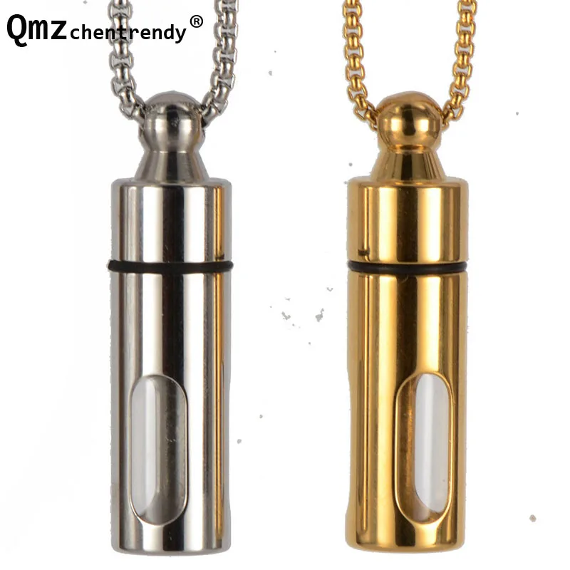 Vysoká kvalita Openable Šperky z Nerezovej Ocele parfum fľaše, Sklo Prívesok Náhrdelníky esenciálny olej fľaše Náhrdelník Popola Šperky