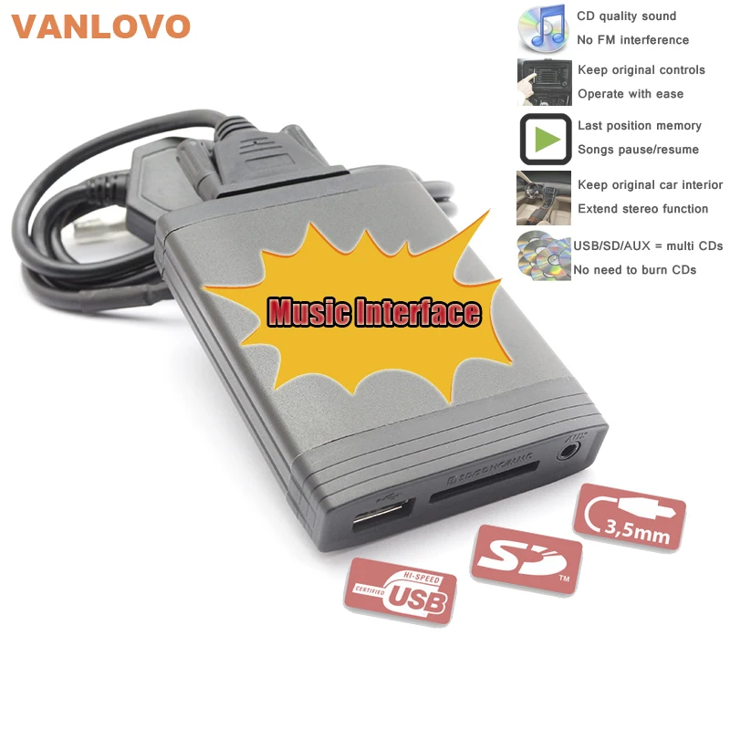 YATOUR Digitálny Hudobný Menič USB, SD, AUX MP3 Rozhranie Adaptér pre Lexus ES JE GS GX LS LX RX SC