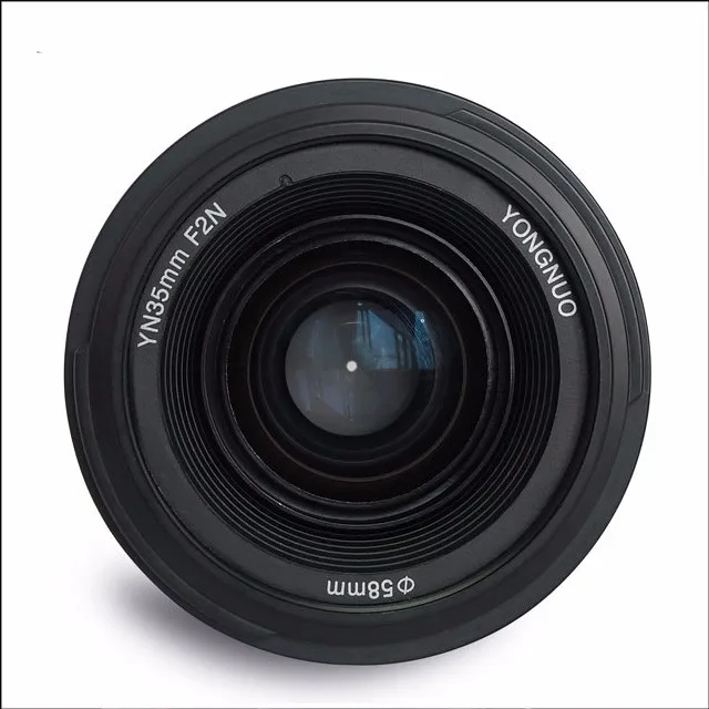 Yongnuo YN35mm F2 objektív širokouhlý Veľké Apertúry Pevná Auto Focus Objektív + 58mm UV filter +objektív taška + clona Pre Nikon