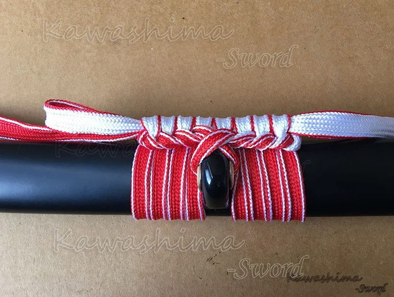Červená/Biela Novú Značku Sageo Japonský Samuraj Meč Saya Polyesterové Lano Dvojitej Vrstvy (Pošvy) Kábel
