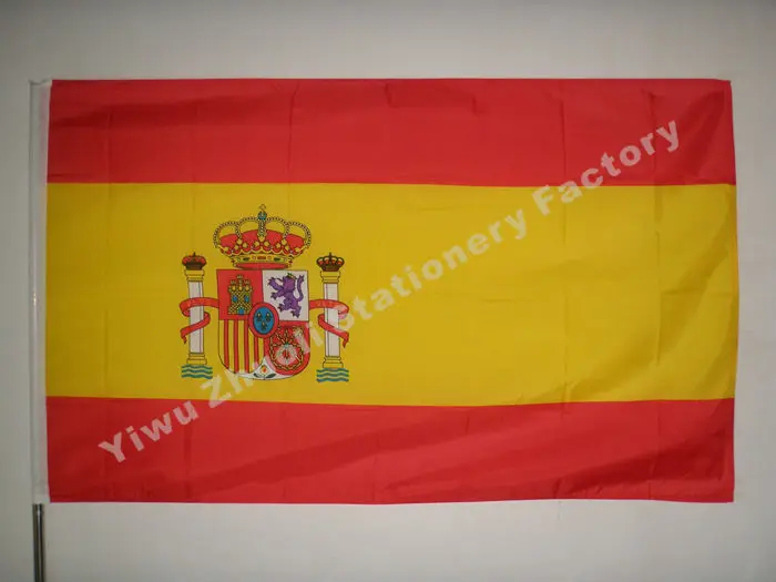 Španielsko Vlajka 150X90cm (3x5FT) 115g 100D Polyester Dvakrát Prešité Vysokej Kvality Doprava Zadarmo