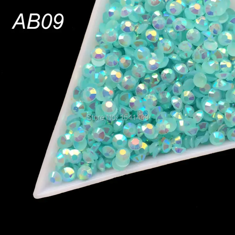1000pcs/balík DIY Nechtov umenie Jelly Laser Jazero modré Crystal Kamienkami AB 3 mm Flatback živice Kamienkami AB09