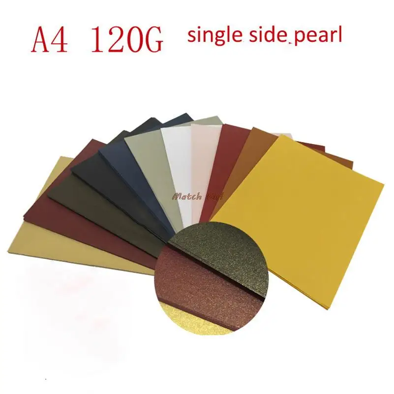 100ks/veľa A4 veľkosť 21*29,7 cm 120gsm jednotný povrch Pearl papier/bielej farby pre vybrať, DIY box darčekové balenie