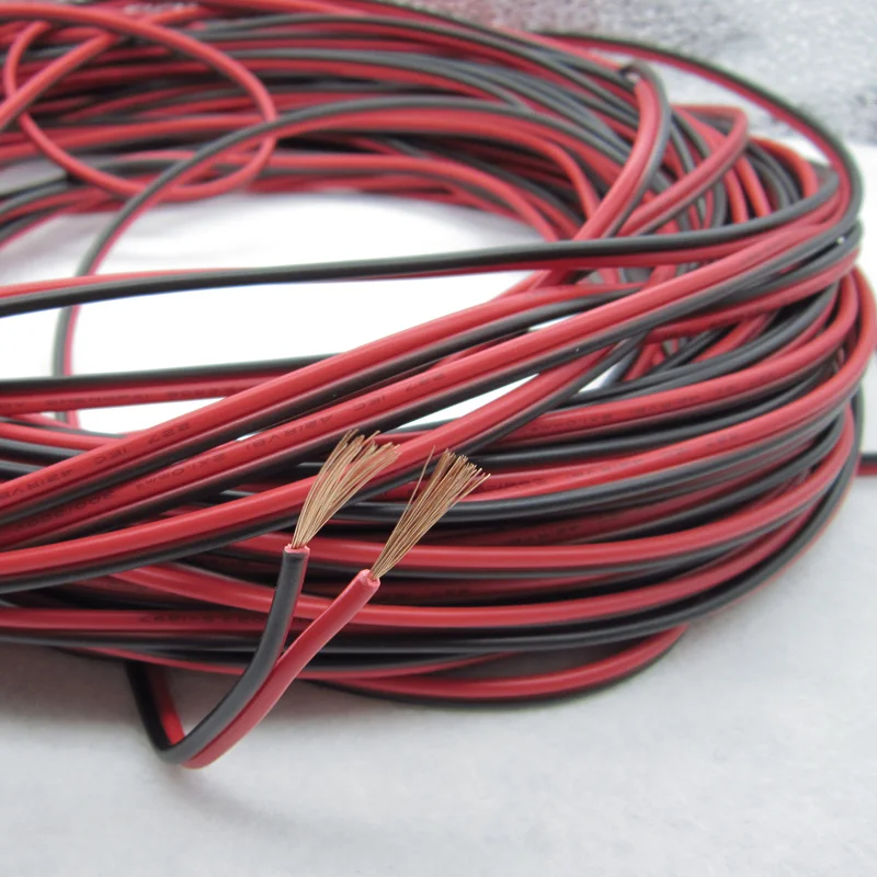 10m 16AWG Elektrické drôty LED káble UL2468 IEC 42 RVB 300V meď, Červený čierny kábel rozšíriť drôt Pre LED Pásy,PVC insulated wire