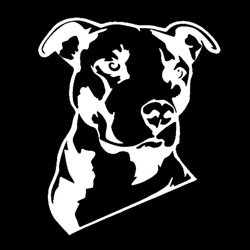 12.7*15.2 CM Pitbull Tvorivé Karikatúra Psa Vinyl Odtlačkový Pohode Zvierat Dekoratívne Sklo Auta Nálepku Čierna/Strieborná C6-1738