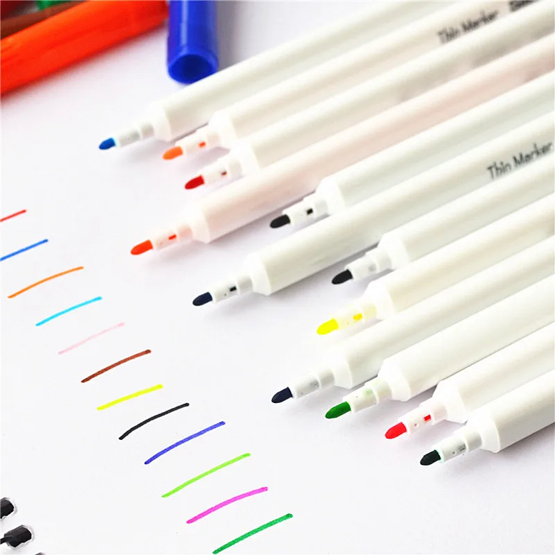 12 farba/Veľa Vody, farba pera pre deti kreslenie SIMBALION tenké značku písacích potrieb Umelecké potreby materiálu škola 6884
