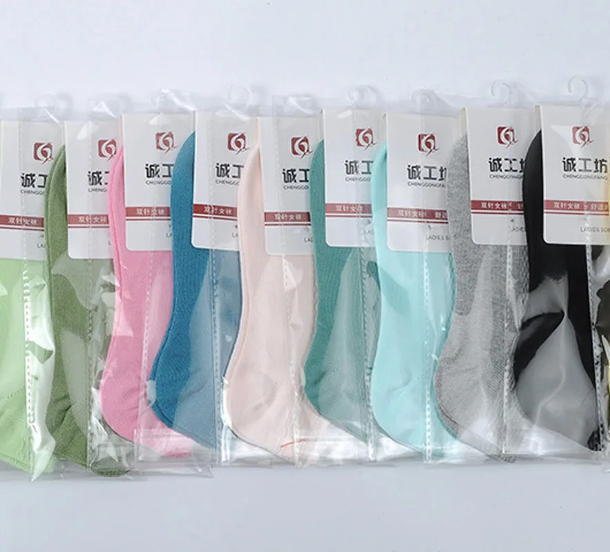 12Pairs/Pack Bavlna Soild Farba Ženy Ponožky Letné Jar Pohodlie Bezšvíkové Krátke Ponožky WS003