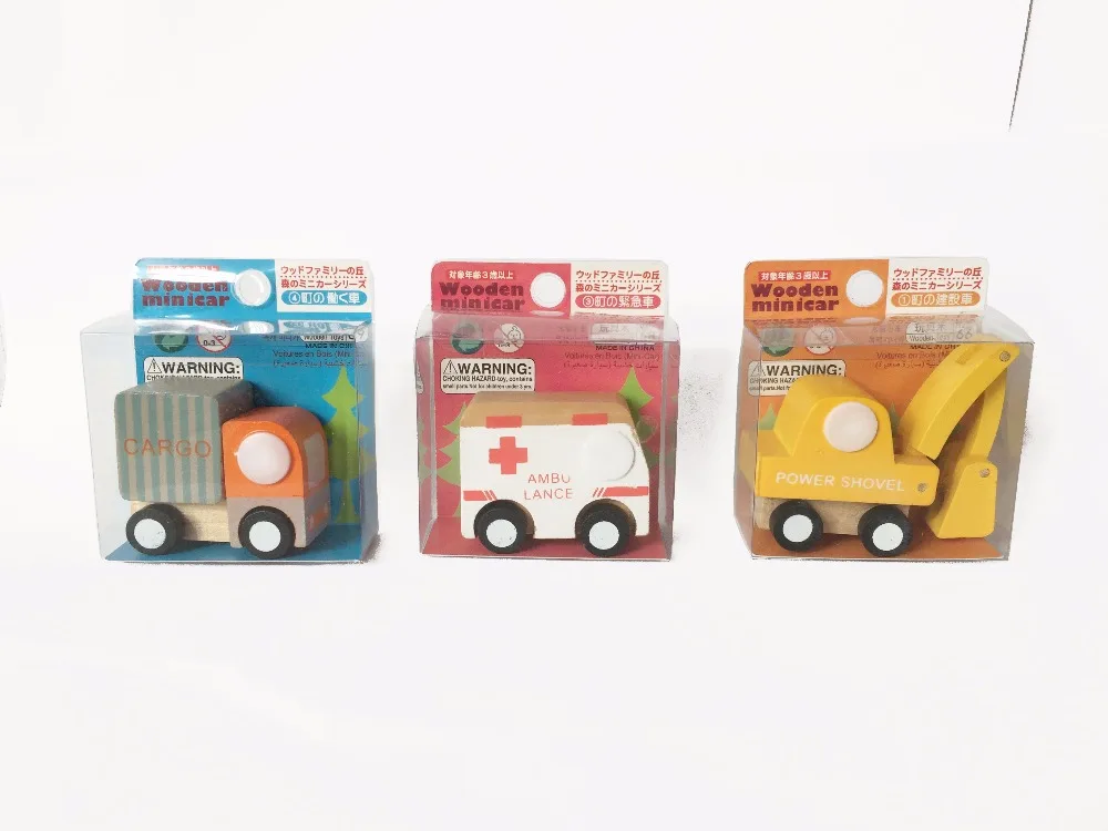 12pcs drevené kreatívne hračky pre deti mini auto Inžinierstva vozidlá mestských vozidiel modelu Auta