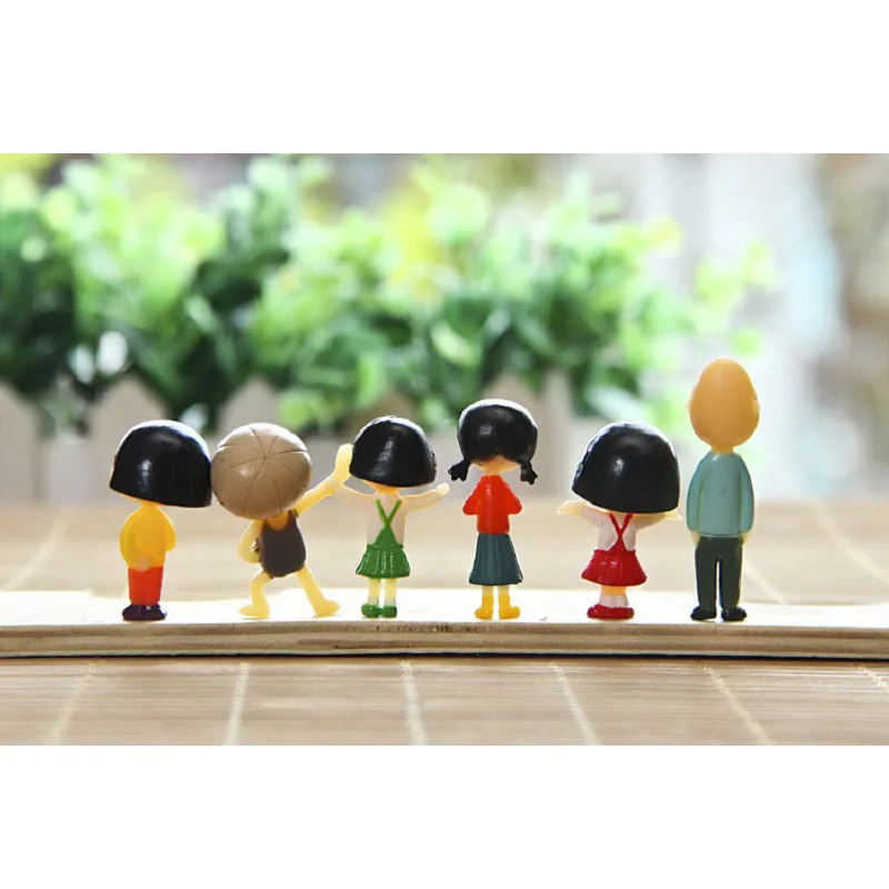 12pcs/veľa Japonské Anime Krásne Chi-bi Maruko Údaje Hračky Micro Krajiny Dekorácie PVC Akčné Figúrky, Hračky Deti Darčeky