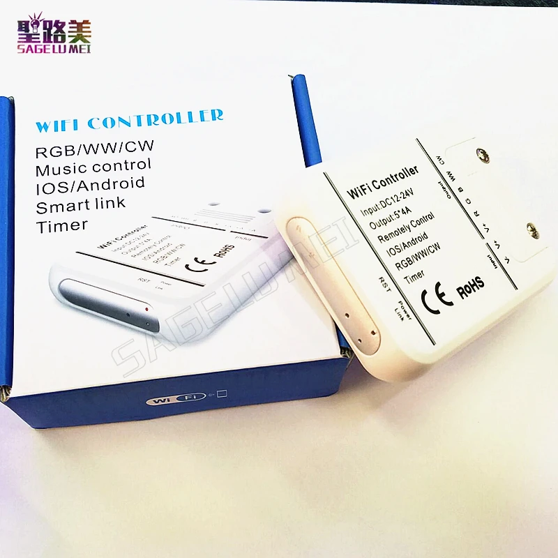 16Million farby Wifi 5channels RGBW/WW/CW led controller smartphone ovládanie hudby a časovač, režim magic domácej wifi led controller