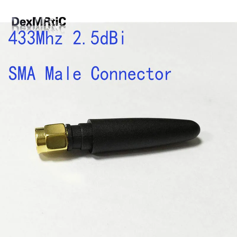 1pc 433Mhz gumená anténa 2.5 dbi SMA samec 5 cm dlhé pre RC FPV
