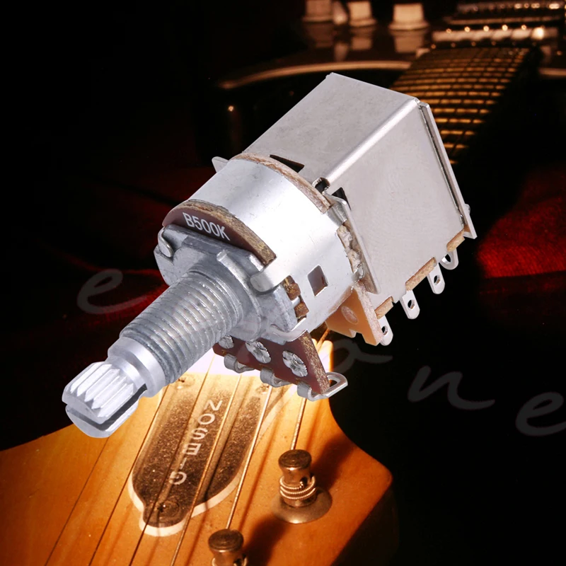 1Pc B500K Kontroly Hrniec Elektrická Gitara Push Pull Ascend Bass Control Switch Banku Hudobných Nástrojov