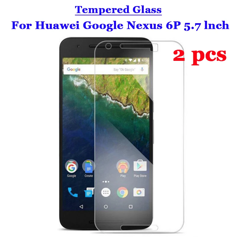 2 Ks/Veľa Pre Google Nexus 6P Tvrdeného Skla 9H 2.5 D Premium Screen Protector Fólia Pre Huawei Google Nexus 6P 5.7