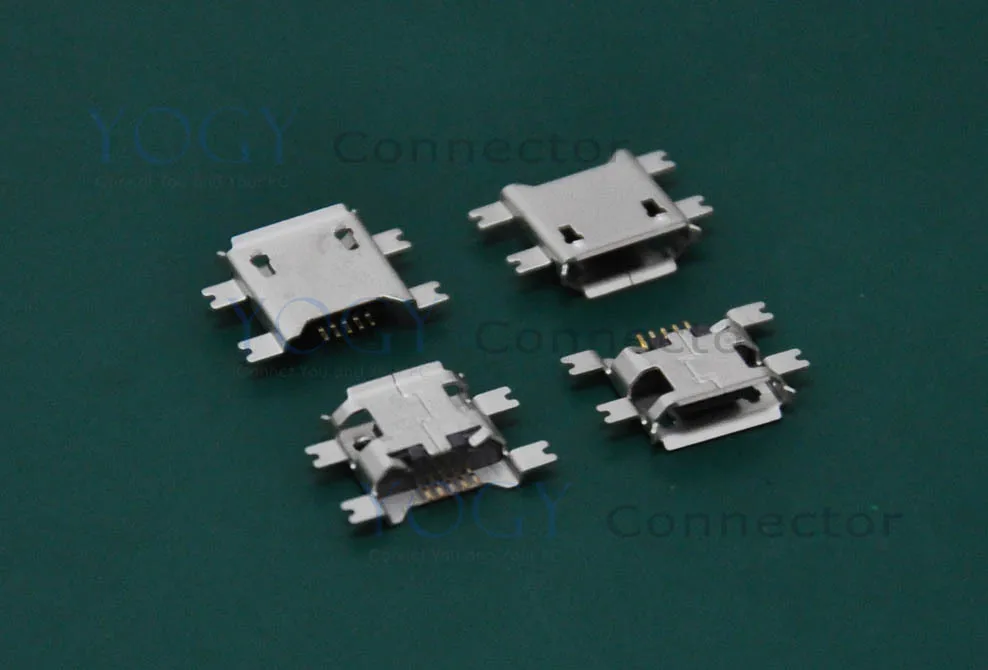 (20 ks/lot)Typ-B Micro USB Konektor Samica Nádoby, SMT 4 Pevné nohy,ktoré sa Bežne používajú v Mobilných Dát Rozhranie