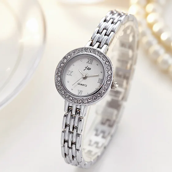 2017 Nové Značky JW Quartz Hodinky Ženy, Luxusné Gold &Strieborné náramkové hodinky Dámske Jednoduché Krištáľový Náramok Hodiniek Žena Hodiny Dary