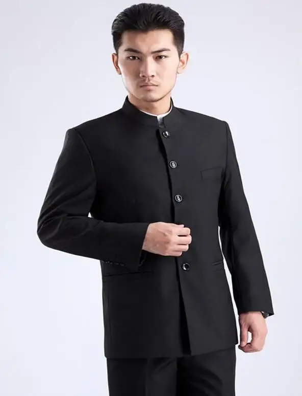 2018 jar a na jeseň slim fit sako mužov čínsky tunika sako muž nový dizajn sa hodí človek top fashion blejzre stojan golier