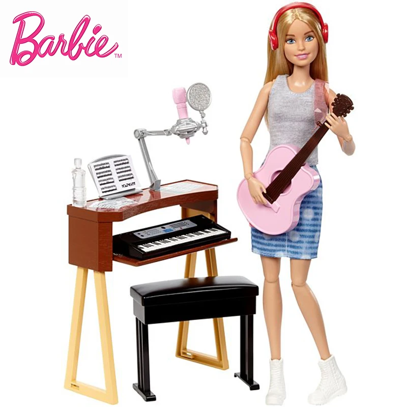 2018Original Bábika Barbie Presunúť Hudobník Bábika & Playset Silikónové Reborn bábiky Baby Na boneca lol Dievča, Hračky, Darčekové Boneca DVF68
