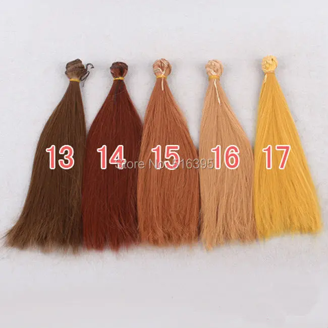 20pieces/veľa wholesales multicolor pre vybrať 25*100 cm bábiku vlasy parochňa na 1/3 1/4 1/6 BJD parochňu