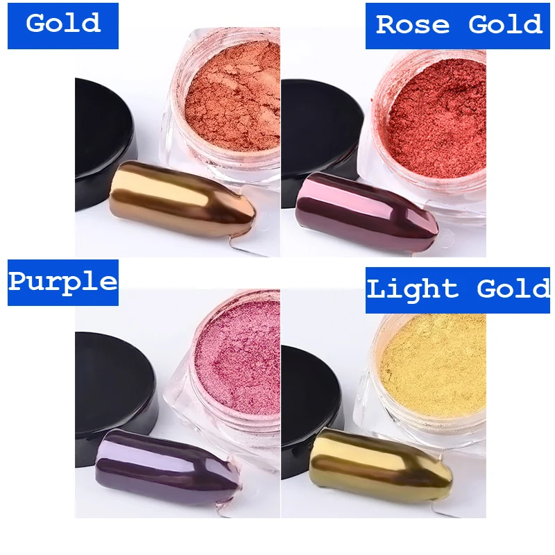 2g/Box Nové ružové Zlato Magické Zrkadlo na Nechty, Nechty, Glitter Pigment jemný Prach Nechty, Glitter Chrome Prášok Dekorácie make-up, Manikúra